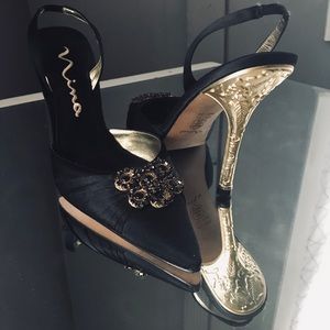 Nina Satin Pointed Toe Heels